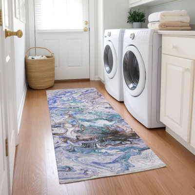 Tapis rectangulaire intérieur / extérieur 8 pi x 10 pi avec envers antidérapant Melania