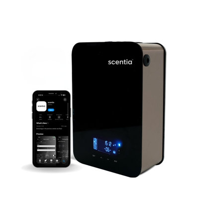 Smart Bluetooth HVAC System With App Control Scent Diffuser | Waterless Diffuser For Home, Office, Large Room, Studio, Yoga,| Coverage Upto 2000 Sq.Ft | Scentia CASA SC 2000 Black