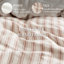 3 Pcs King Duvet - Natural Linen And Rayon Cotton Fabric, Soft Handfeel, Classic Stripe, Standard 100 Product, Comfortable Sleep, Sophisticated Appeal, Machine Washable