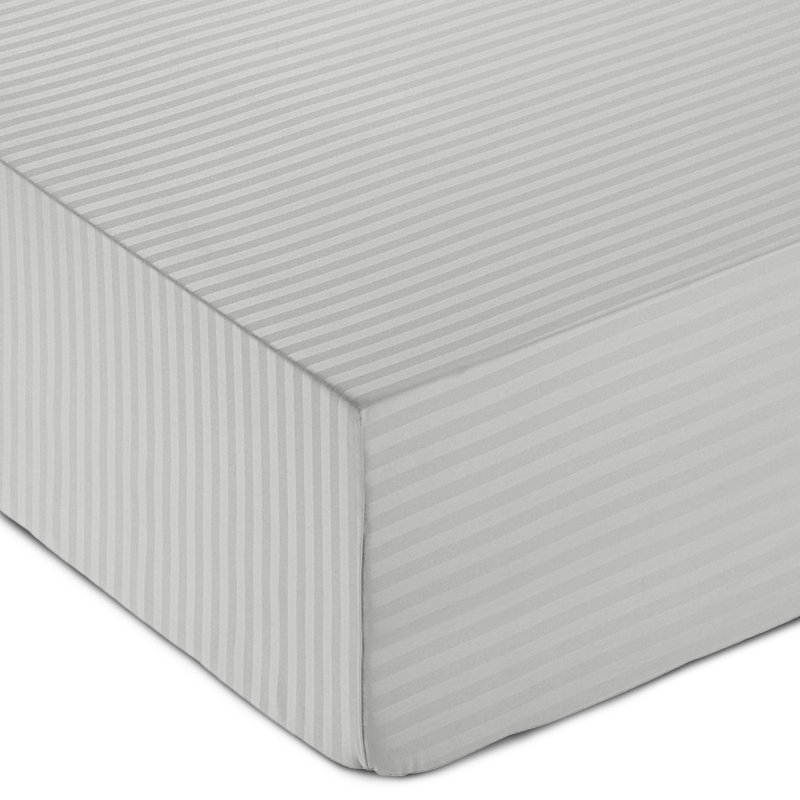 Gerde Super Soft Microfiber Extra Deep Fitted Sheet, Silver, Kingsize (152 x 200cm)