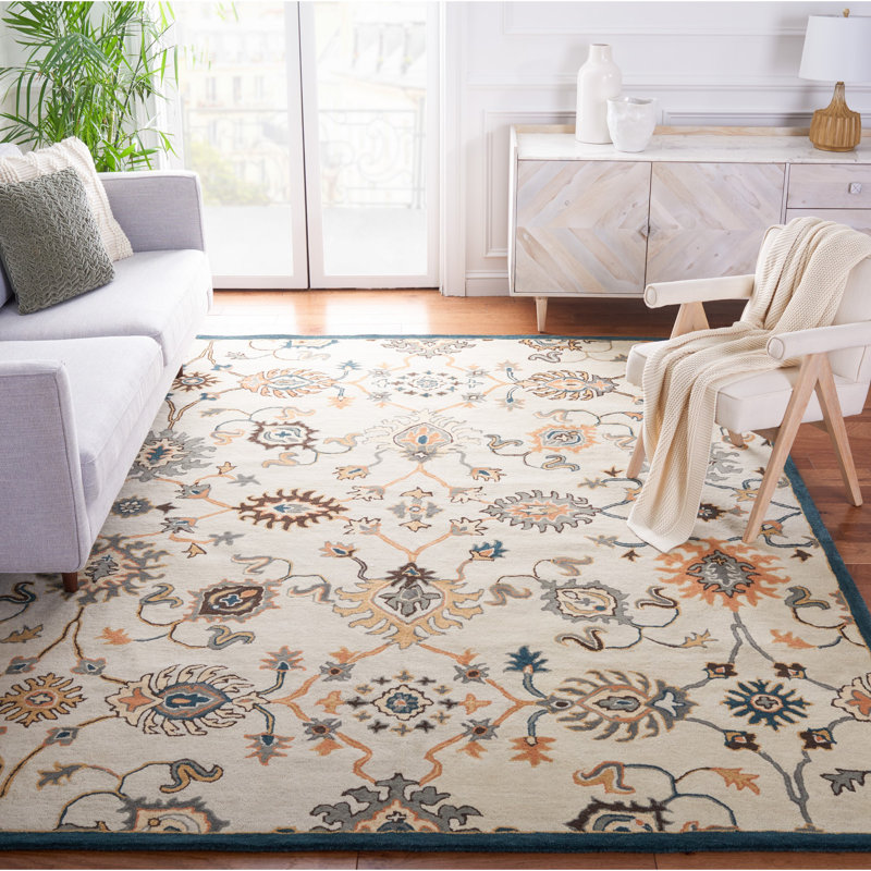 Tapis oriental en laine / coton touffeté à la main Heritage, Rectangle 4 pi x 6 pi
