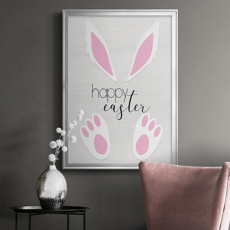Joyeuses Pâques - impression d'un seul cadre photo, H 24,5 po x l 18,5 po x P 1,25 po, Argent