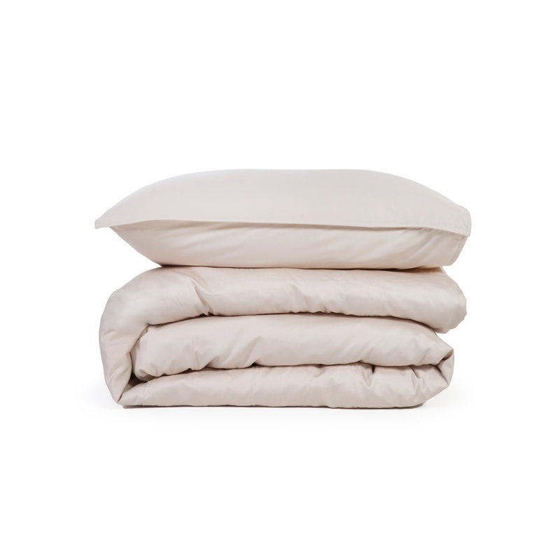 Parker Duvet Cover, King Duvet Cover + 2 King Shams, Sand, Rayon from Bamboo