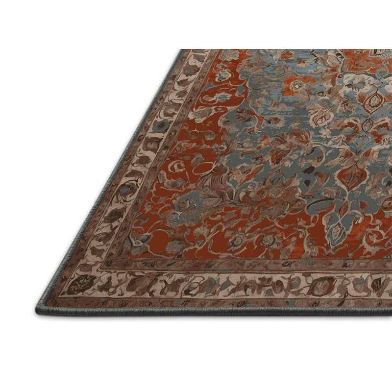 Tapis gris soyeux et moelleux, Rectangle 6 pi x 9 pi