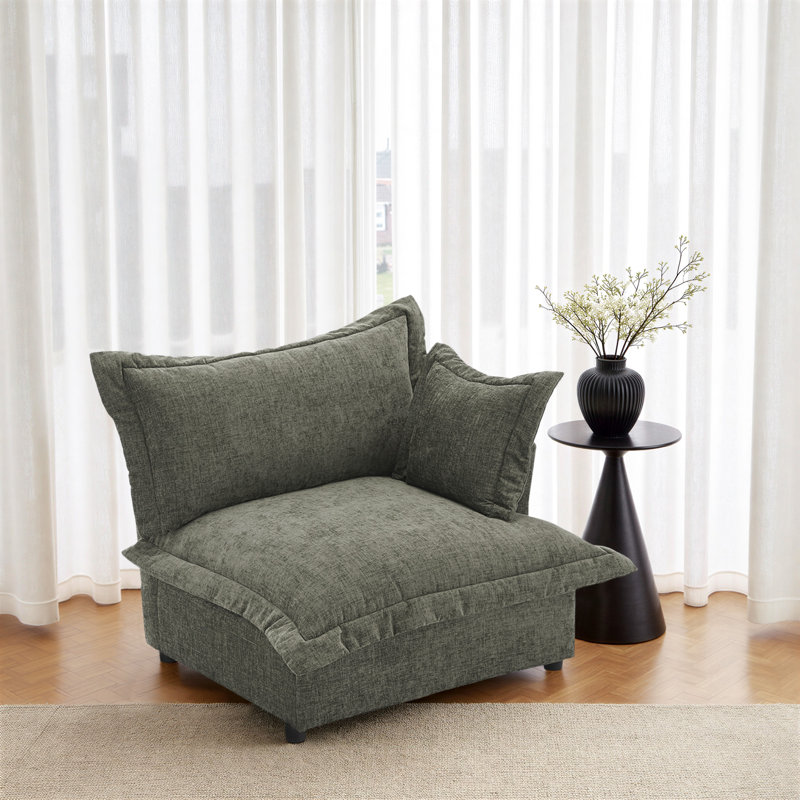 Upholstered Armchair, Grey