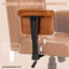 Fauteuil de bureau ergonomique en cuir de polyuréthane brun-1045965549