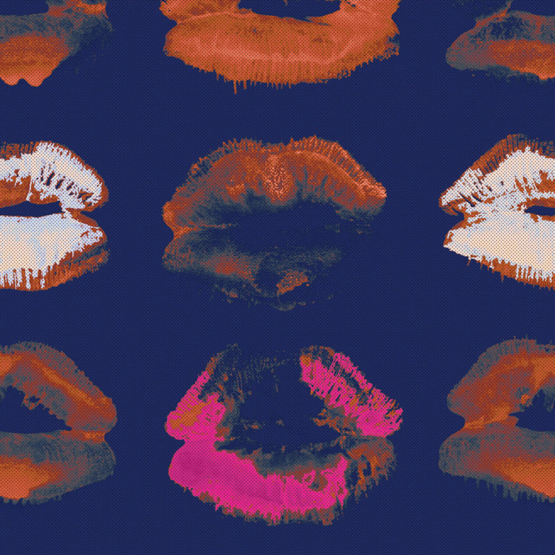 Nouvelle Pop Wallpaper Roll, Blue/Red/Pink