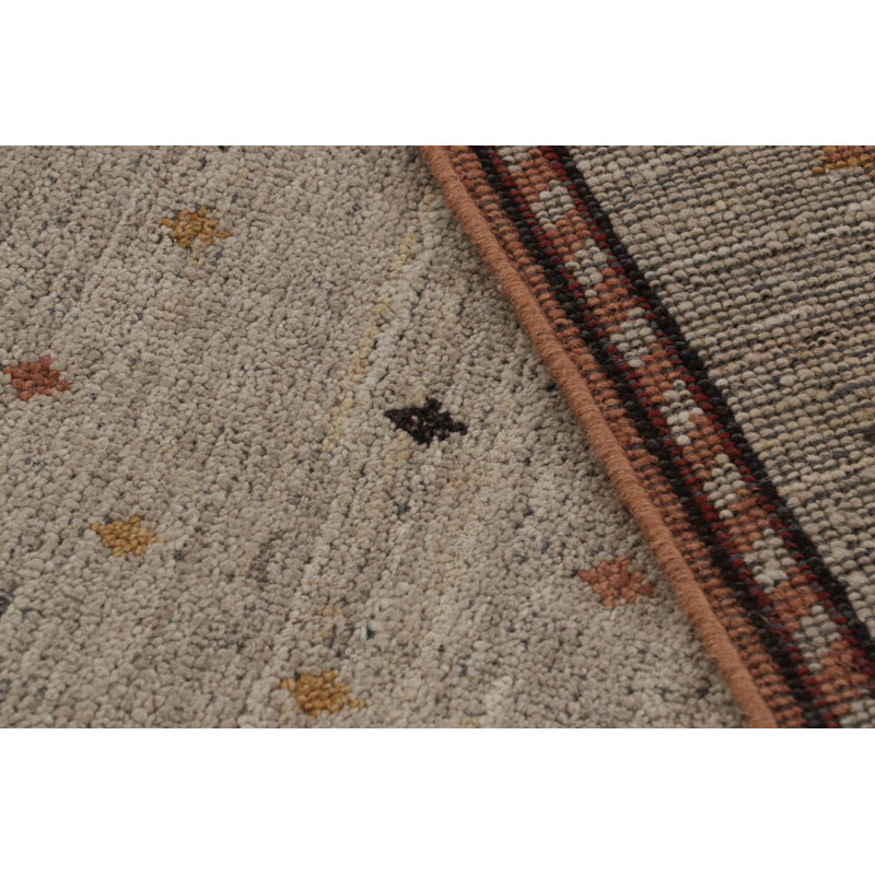 Rug & Kilim’S Mihrab Style Rug In Beige With Geometric Patterns, Rectangle 8' x 10'