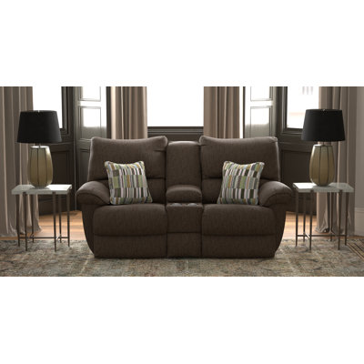 Harton Power Lay Flat Reclining Console Loveseat