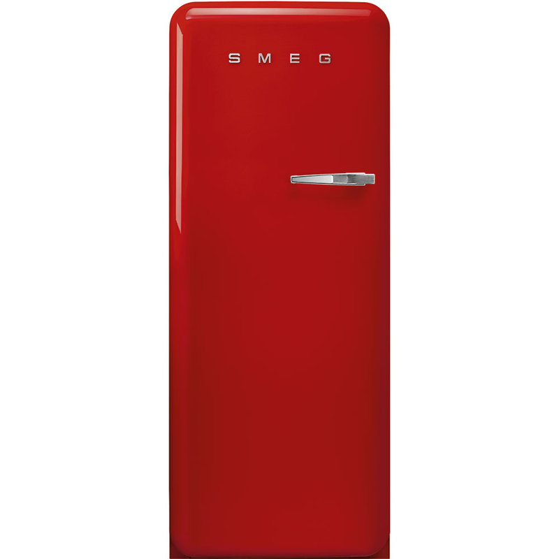 SMEG 50s Style 24'' Top Freezer 9.92 cu. ft. Refrigerator, Red, Left