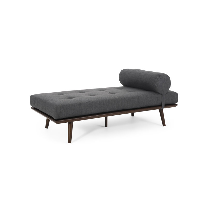 CHAISE LUNGE, Tissu gris anthracite