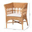 Fauteuil bohémien en rotin miel clair