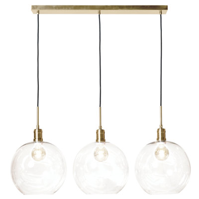 Luminaire suspendu pour îlot de cuisine 3 lumières Hollingshead