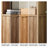71" Tall Book Shelf With Cabinet 5 Tier Fluted Bookcase With Doors-206568437