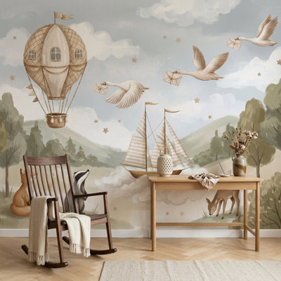 Papier peint montgolfière
