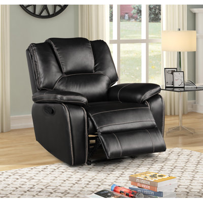 Black Breathable Air Leather Reclining Chair