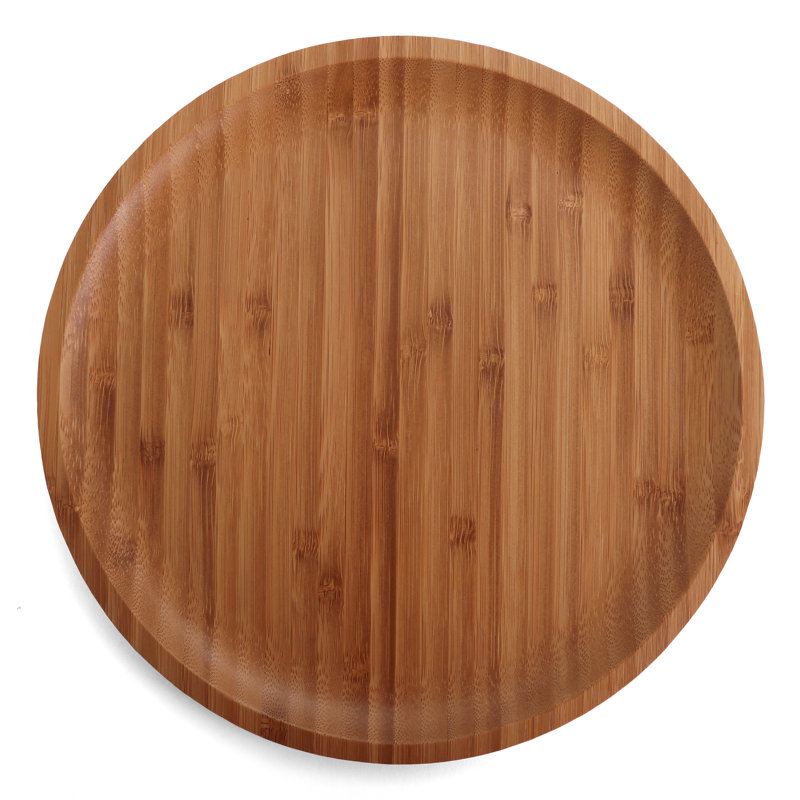 Belari 11'' Round Bamboo Dinner Plates Set of 8