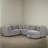 109" U-shaped Pull Out Sleeper Sectional Sofa Bed With USB Ports-1555698514