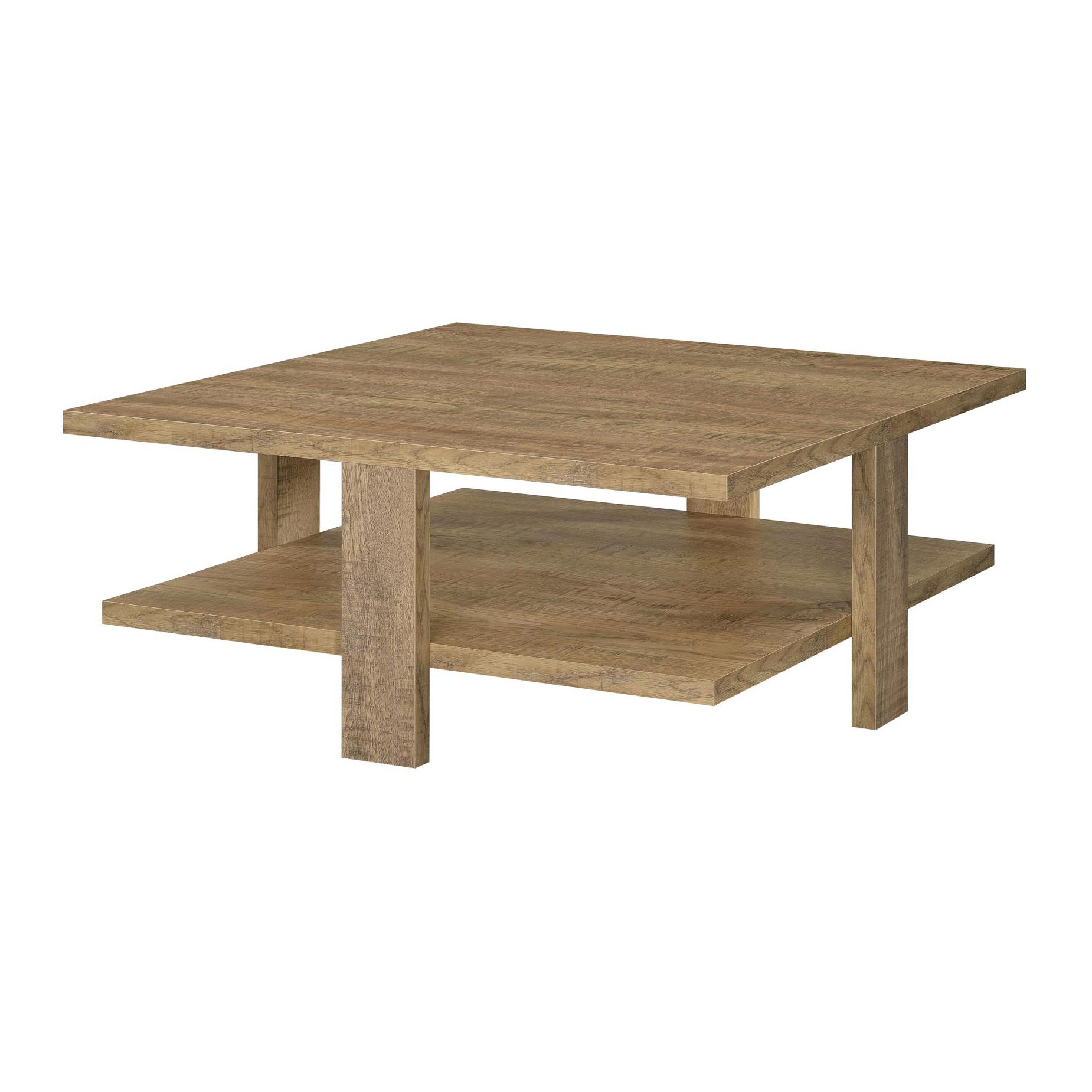 Loon Peak® Gethro Square Coffee Table with Bottom Shelf in Mango Wayfair