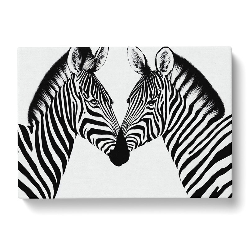 Two Zebras Vol.1 - Wrapped Canvas Print, 40cm H x 60cm W x 3cm D