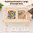 Toddler Activity Table with 2 Removable Sensory Bins, Double-Sided Tabletops, Drawing Paper Roll and Holder, Wooden Kids Play Table
