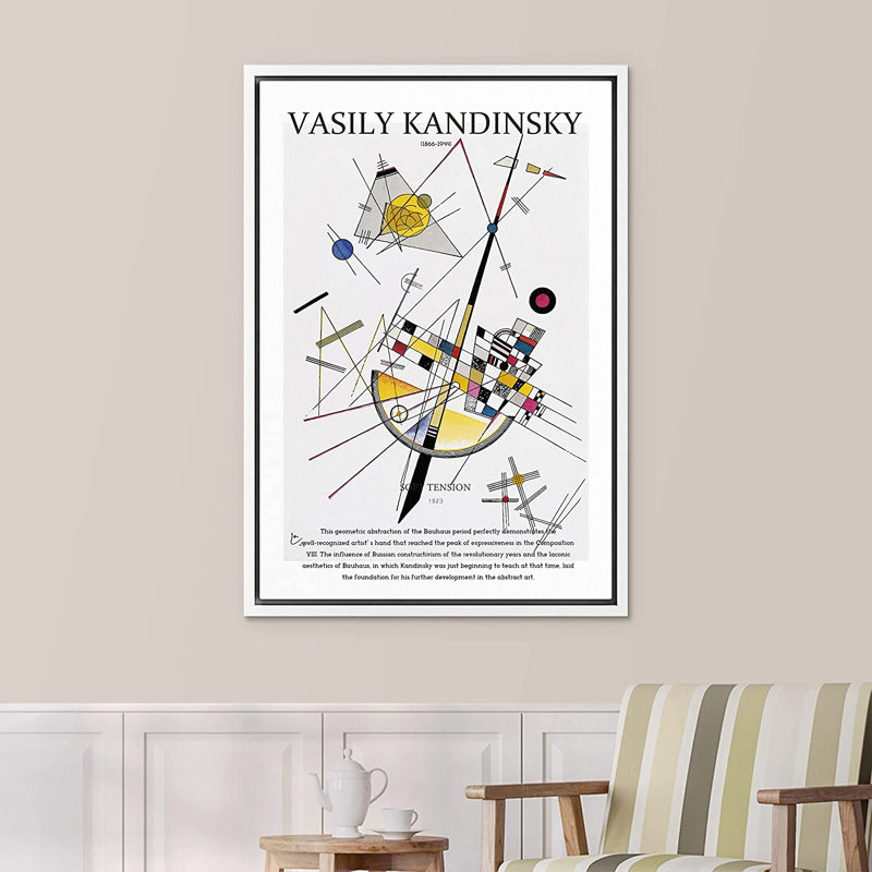 «Polygons Block Abstract Shapes Illustration» par Wassily Kandinsky - impression sur toile, H 24 po x l 16 po x P 1,5 po