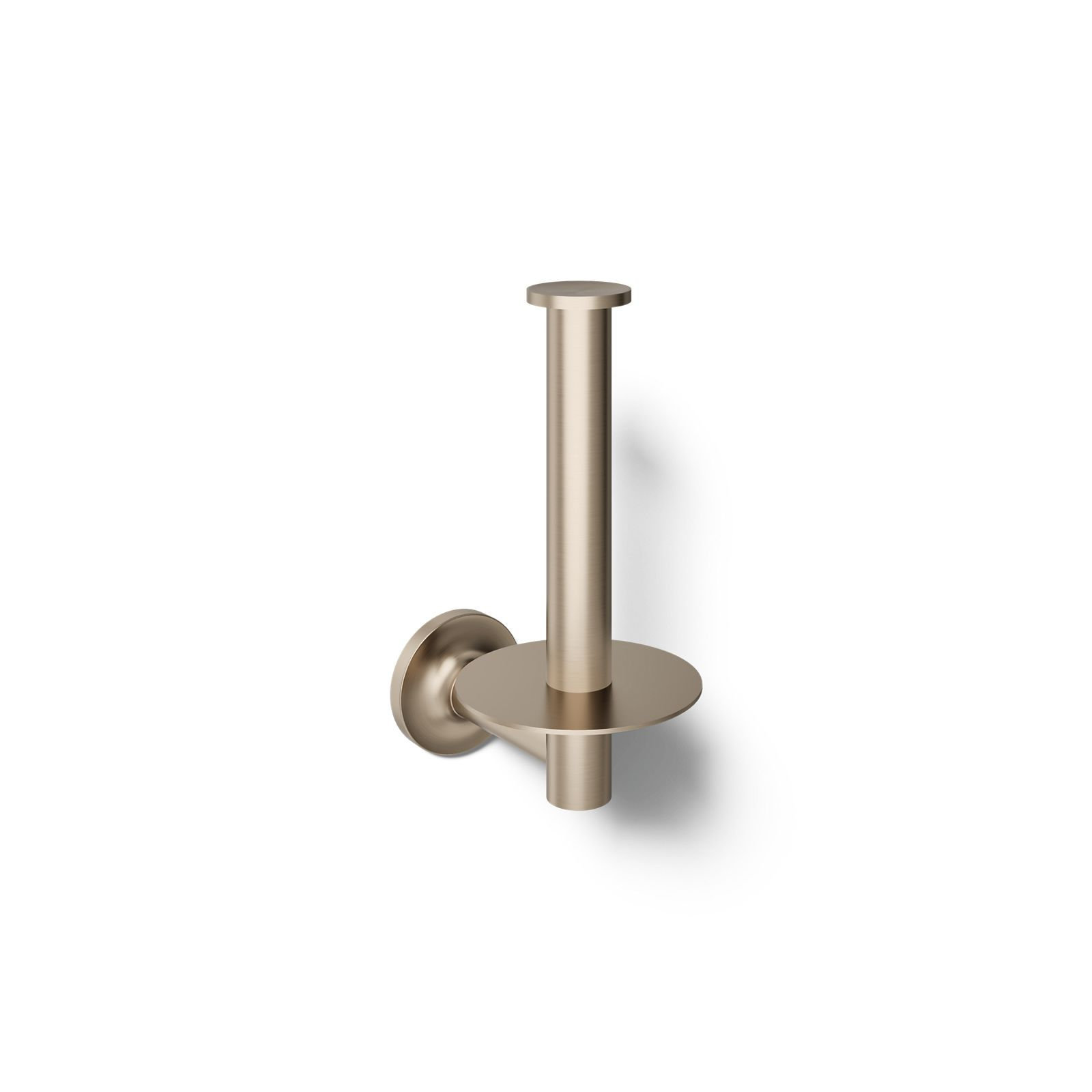 Purist Vertical Toilet Paper Holder, Wall-Mount Bathroom Toilet Paper Holder, Vibrant Brushed Bronze