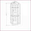 Vitrine de coin | Verre trempé éclairé | Finition chêne | Ampoule incluse-825239980