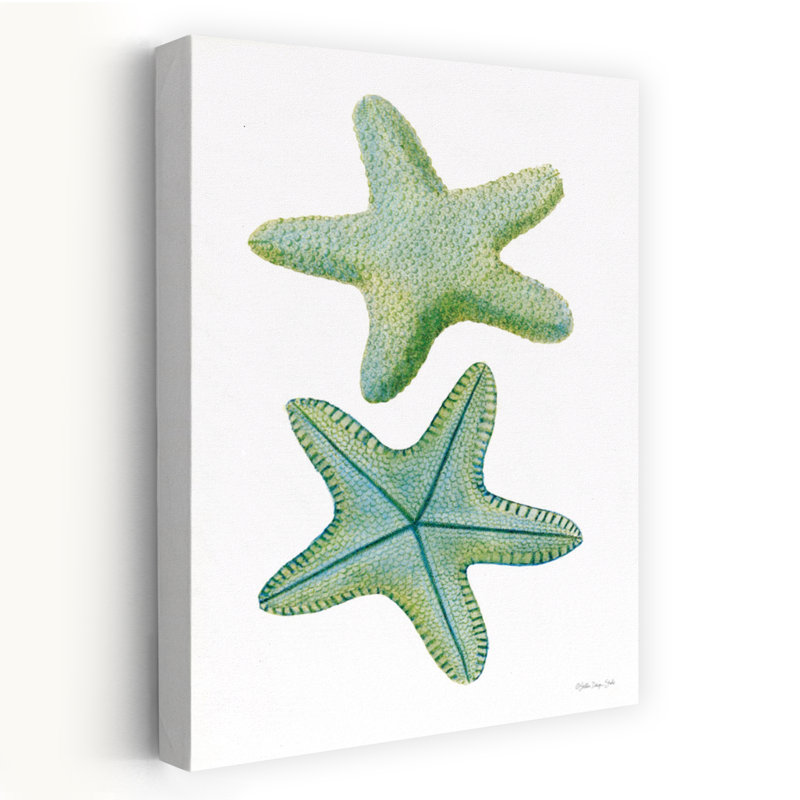 Starfish Duo 1 Abstract Starfish Coastal Art, 24" H x 16" W