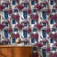 Papier peint floral bleu méditerranéen-1542255150