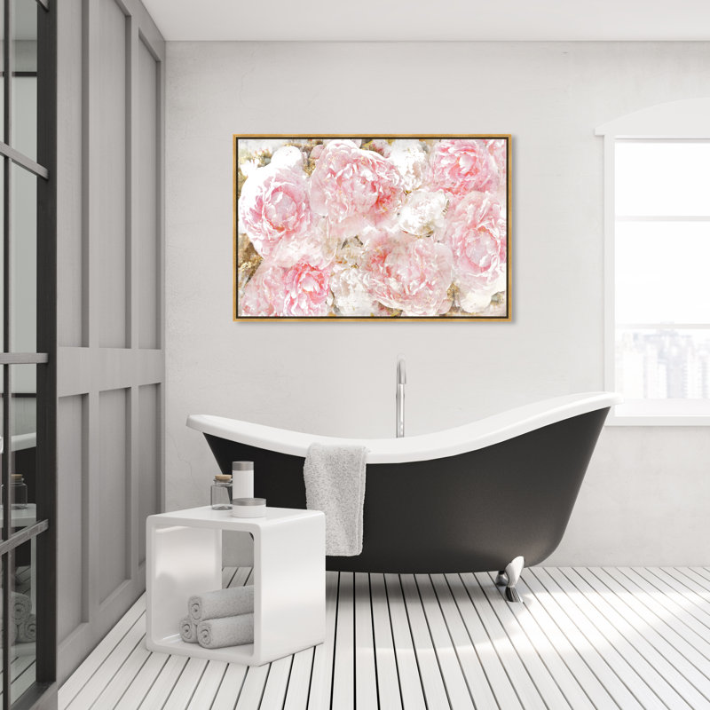 « roses », impression sur toile oliver gal, Cadre doré, H 45 po x l 30 po