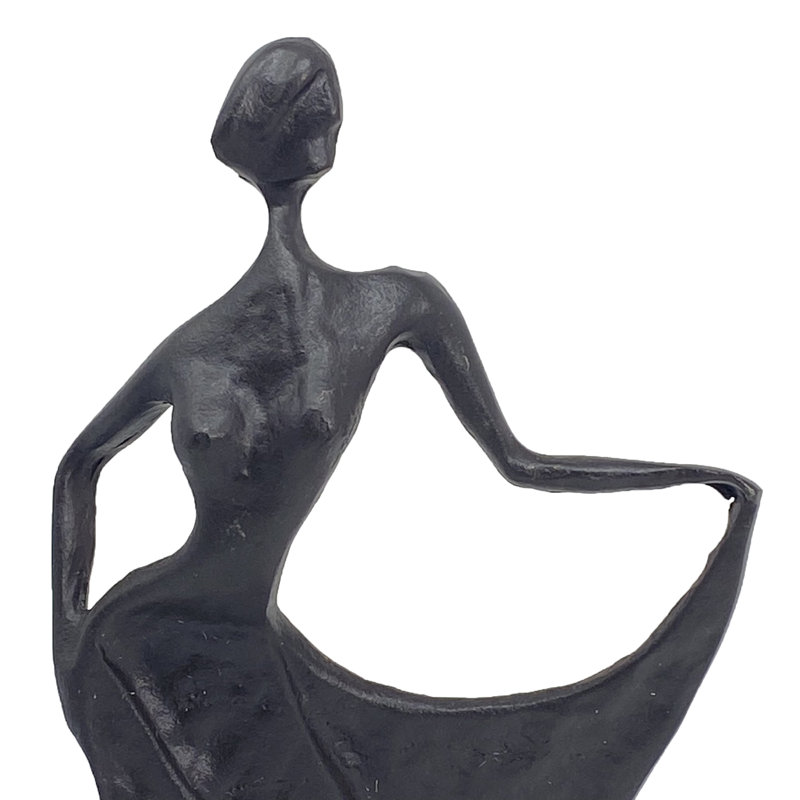 BRIGITTE CHIC LADY Iron Figurine 27cm, Mocha