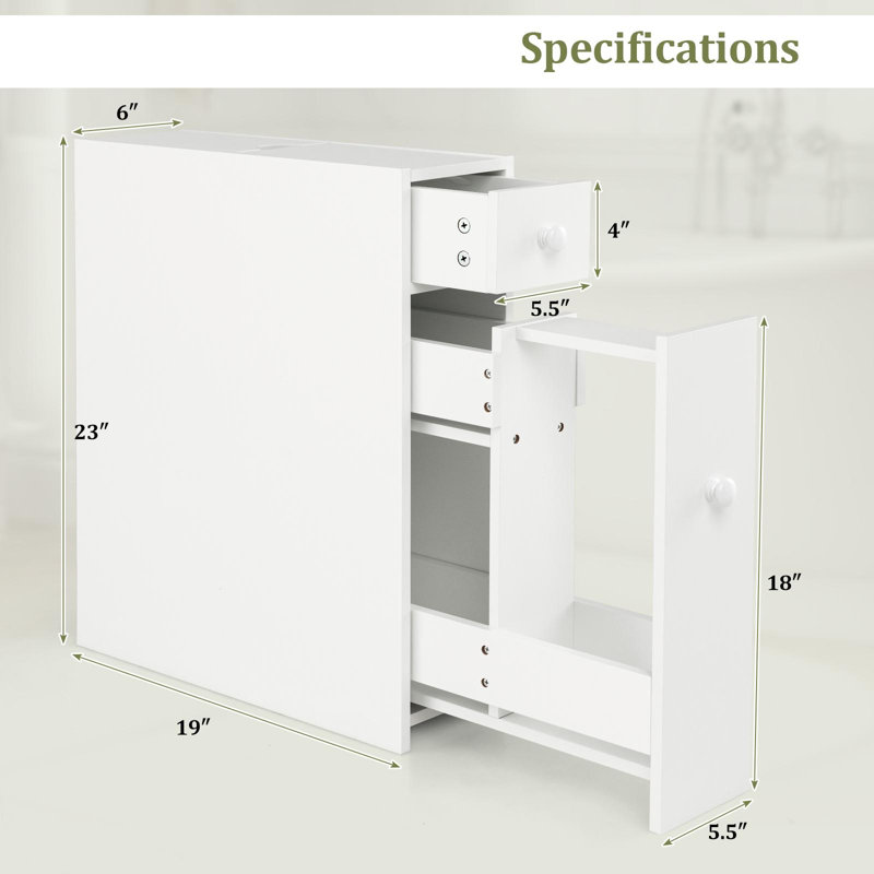 Gretel Bathroom Cabinet, White