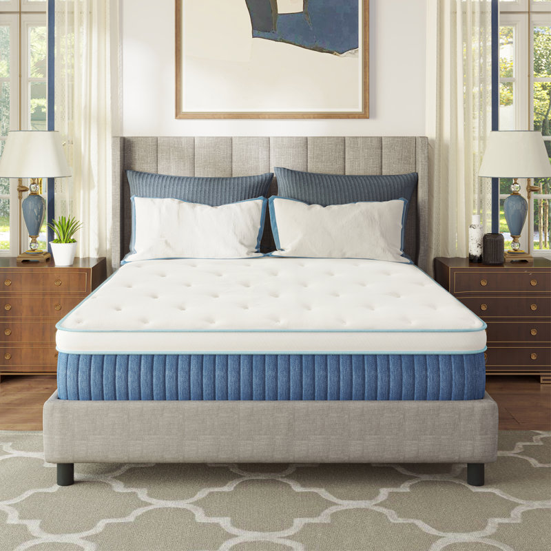 12" Medium Hybrid Mattress with Breathable Design, Pressure Relief, King, 12"