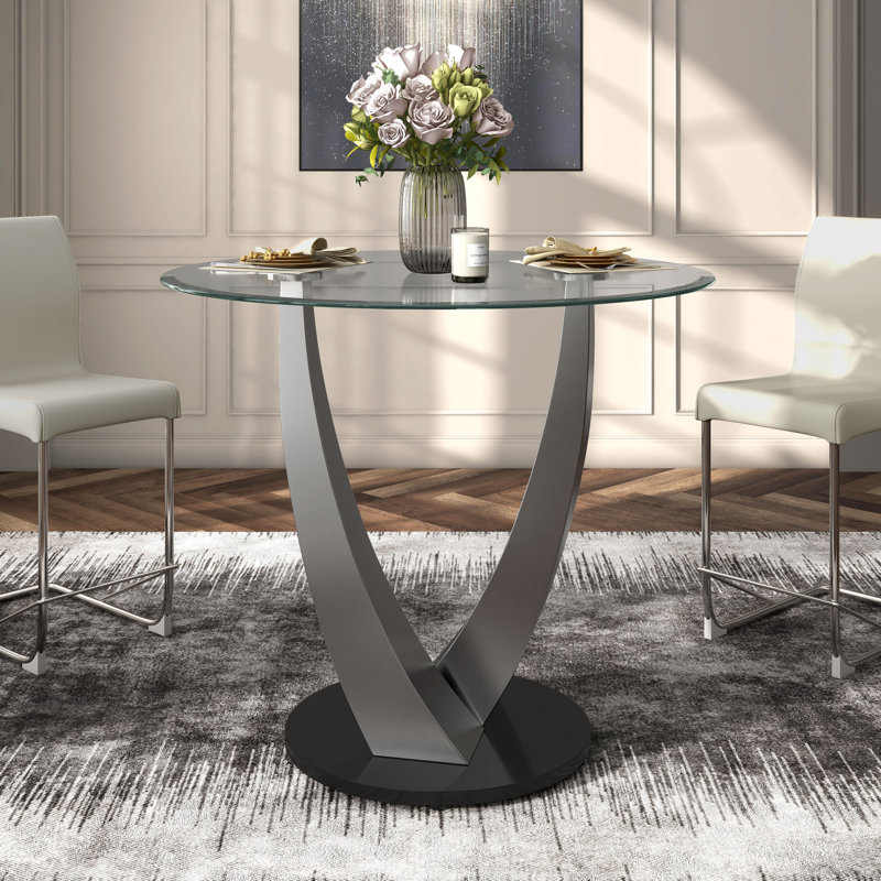 Table de salle à manger à piédestal de 42 po Jaleyza