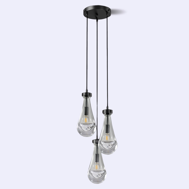 Adjustable Teardrop Pendant Chandelier (Bulbs Included)