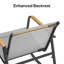 Ensemble de patio à bascule 3 pièces avec accoudoirs en bois massif et table basse-1563453227