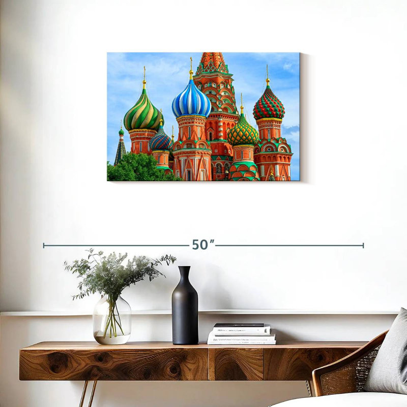 Adella, cathédrale Saint-Basile à Moscou, H 20 po x l 30 po