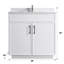 Capot - 3 l 36 po X P 22,00 po P 35,00 po Meuble-lavabo autoportant H en bois blanc avec plateau blanc