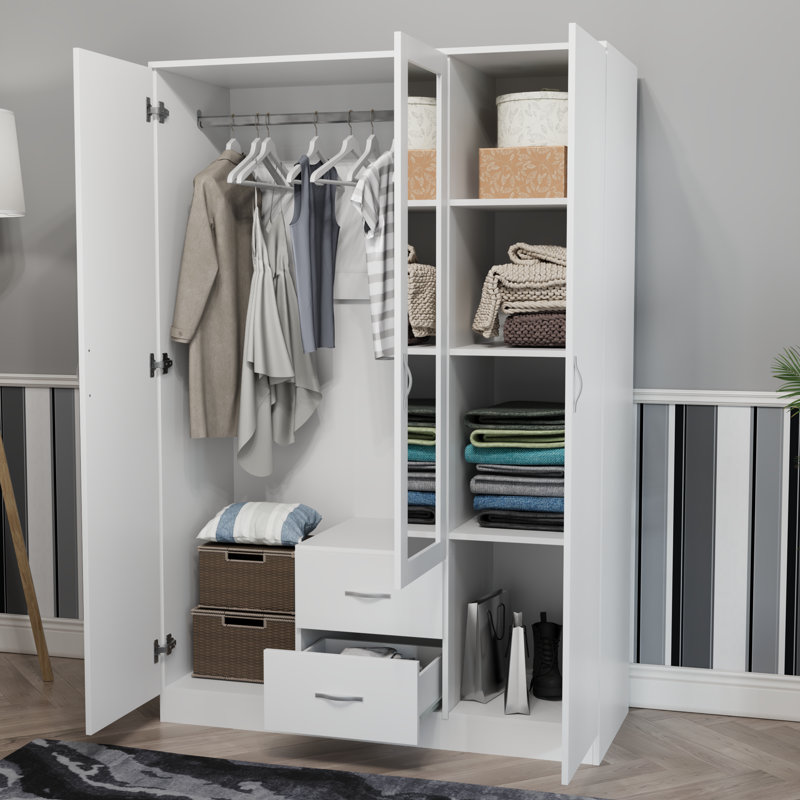 Maybery MDF & Particleboard Wardrobe, White