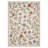 Aura Floral Machine Washable Beige / Blue / Red Indoor Area Rug with Non-Slip Backing-1893302680