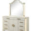 Miroir Jasmine avec éclairage latéral à DEL en bois beige
