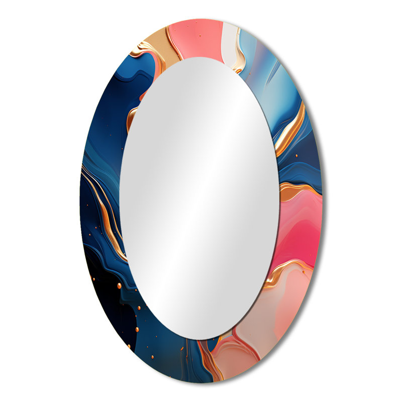 Miroir mural rose et doré, 36 po x 24 po
