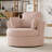 42.1" Wide Slipcovered Swivel Barrel Chair-1954448352