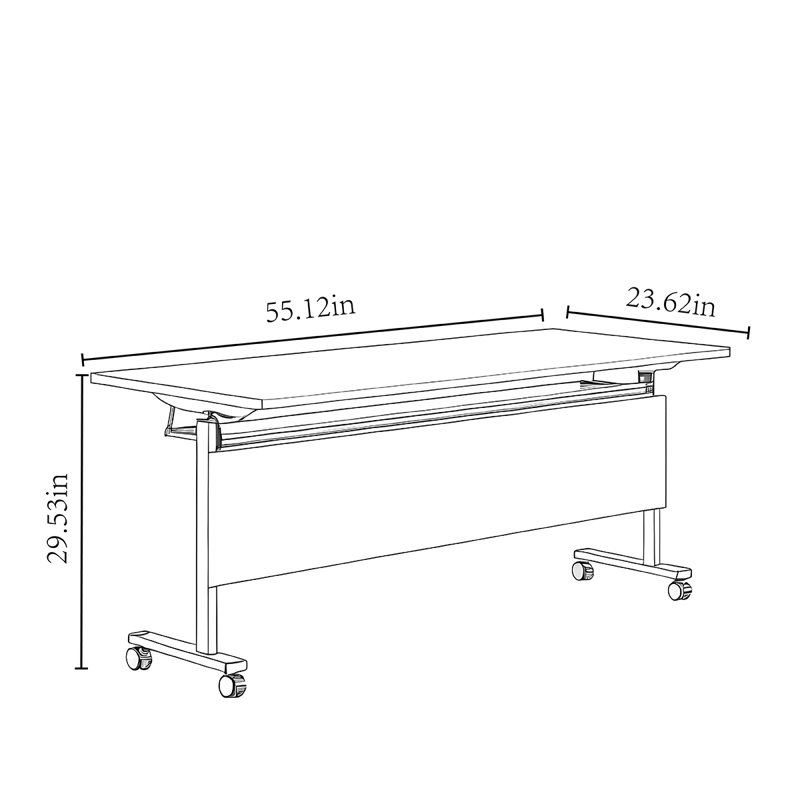 Table de conférence pliante, H 29,53 po x l 55,12 po x P 23,62 po