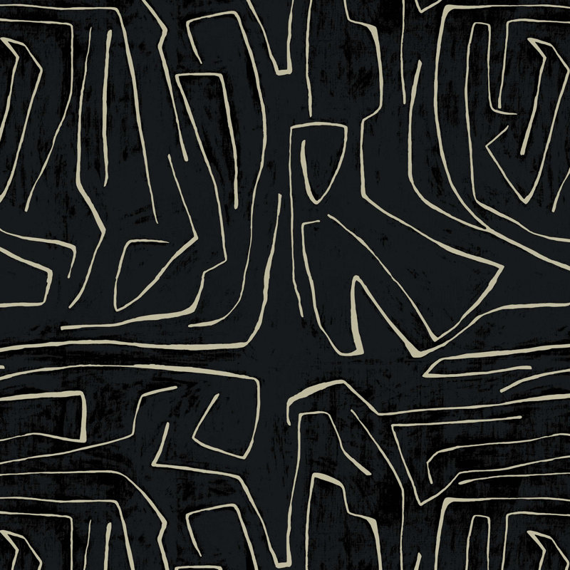 Upholstered Bed, Graffito Onyx Beige, Queen