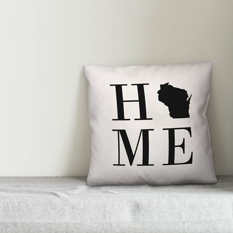 Alabama Home State Indoor/Outdoor Throw Pillow, Wisconsin