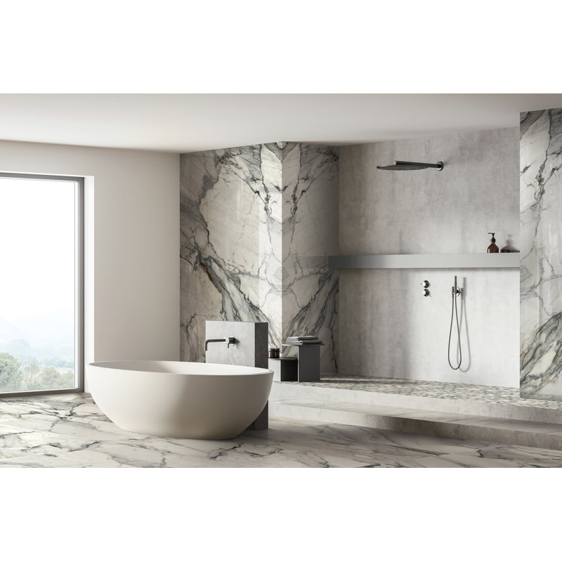 Carrelage mural en porcelaine polie JEM Crescendo Blue (24 po x 48 po)