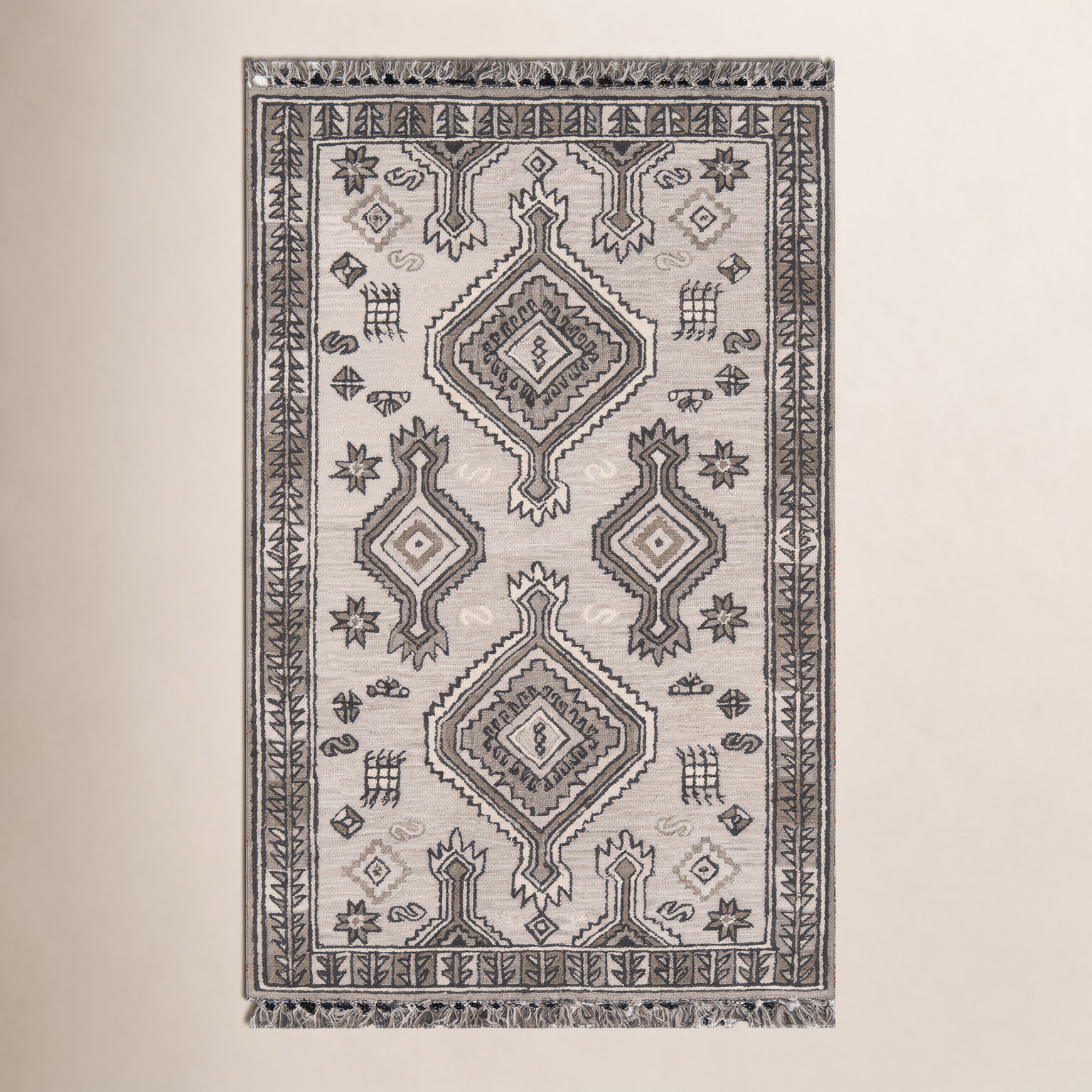 Bronte Gray Hand-Tufted Wool Rug, Rectangle  9' X 12'
