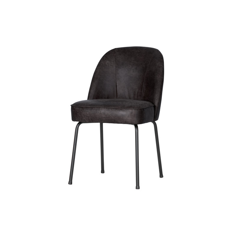 Vogue Dining Chair Leather Cognac, Black